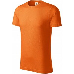 Férfi póló, texturált organikus pamut, narancssárga