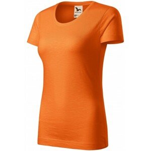 Női póló, texturált organikus pamut, narancssárga