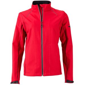 James & Nicholson Női softshell kabát 2v1 JN1121 - Piros / fekete | XXL