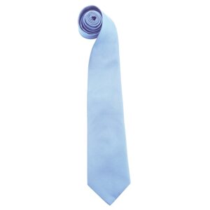 Premier Workwear Finom kötésű nyakkendő - Közép kék