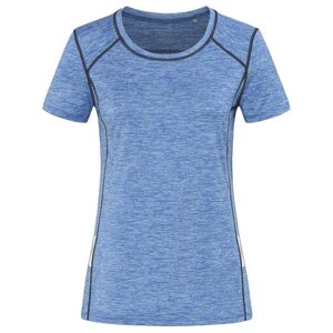 Stedman Női sportpóló fényvisszaverő elemekkel - Kék melírozott | M
