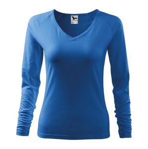 MALFINI Női hosszú újjú póló Elegance - Azúrkék | XL