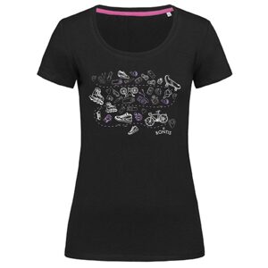 Bontis Női póló SPORT - Fekete / lila | XXL