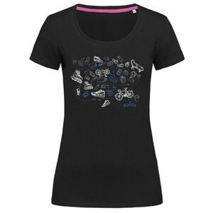 Bontis Női póló SPORT - Fekete / kék | XXL