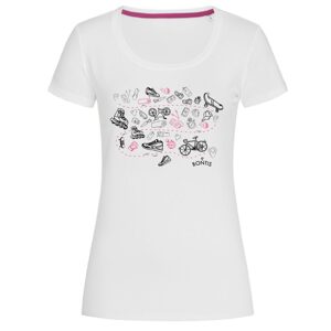 Bontis Női póló SPORT - Fehér / rózsaszín | XXL
