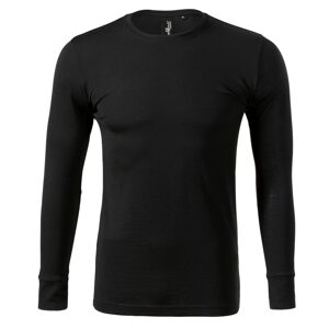 MALFINI Férfi hosszú ujjú Merino Rise LS póló - Fekete | XL