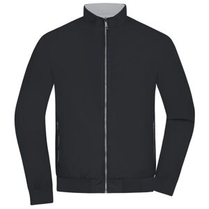 James and Nicholson Könnyű férfi kifordítható dzseki JN1336 - Fekete / ezüst | XL