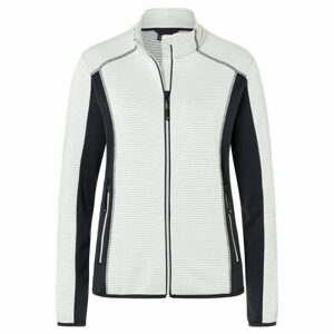 James & Nicholson Női fleece sztreccs pulóver JN783 - Off-white / sötétszürke | XL