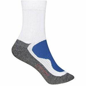 James & Nicholson Sportos magas zokni JN211 - Fehér / királykék | 35-38