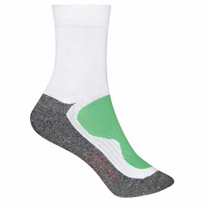 James & Nicholson Sportos magas zokni JN211 - Fehér / zöld | 35-38