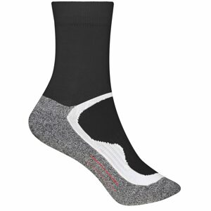 James & Nicholson Sportos magas zokni JN211 - Fekete / fekete | 35-38