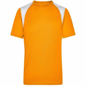 James & Nicholson Férfi rövid ujjú futó póló JN397 - Narancssárga / fehér | L