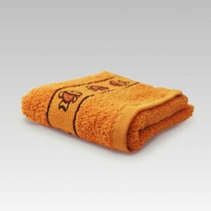 Dobrý Textil Gyerek törölköző motívumokkal 30x50 - Narancssárga | 30 x 50 cm