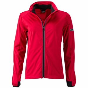 James & Nicholson Női sportos softshell kabát JN1125 - Világos piros / fekete | XL