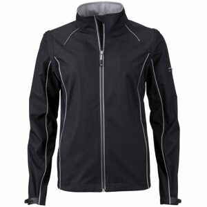 James & Nicholson Női softshell kabát 2v1 JN1121 - Fekete / ezüst | S