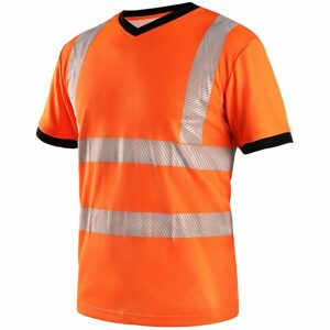 Canis Fényvisszaverő póló CXS RIPON - Narancssárga / fekete | S