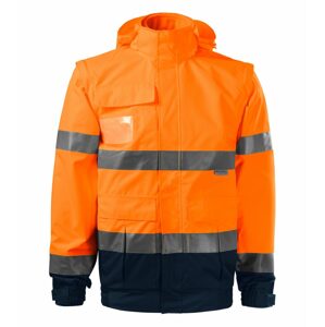 MALFINI Fényvisszaverő dzseki HV Guard 4 in 1 - Fényvisszaverő narancssárga | XXXXL