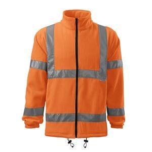 MALFINI Fényvisszaverő kabát HV Fleece Jacket - Fényvisszaverő narancssárga | L