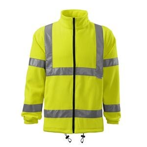 MALFINI Fényvisszaverő kabát HV Fleece Jacket - Fényvisszaverő sárga | L