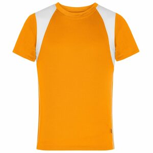 James & Nicholson Gyerek sportos rövid ujjú póló JN397k - Narancssárga / fehér | M