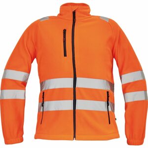 Cerva Férfi fényvisszaverő fleece cipzáras pulóver ALMERIA - Narancssárga | S