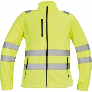 Cerva Férfi fényvisszaverő fleece cipzáras pulóver ALMERIA - Sárga | XL