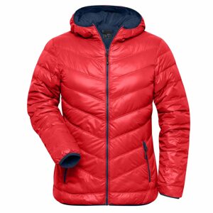 James & Nicholson Női könnyű pelyhes kabát JN1059 - Piros / sötétkék | L