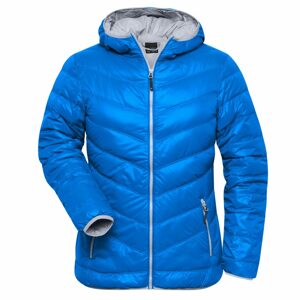 James & Nicholson Női könnyű pelyhes kabát JN1059 - Kék / ezüst | XL