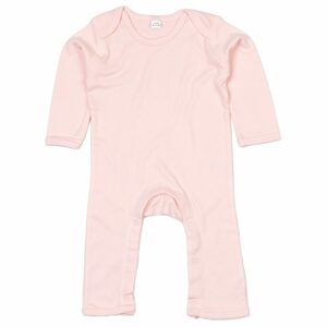 Babybugz Hosszú ujjú baba kezeslábas - Púder rózsaszín | 6-12 hónap