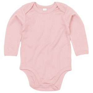 Babybugz Hosszú ujjú baba body - Púder rózsaszín | 6-12 hónap