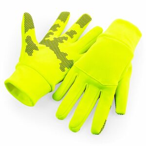 Beechfield Sportos softshell kesztyű - Fluoreszkáló sárga | S/M