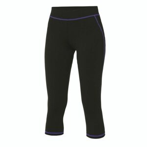 Just Cool Női 3/4 sport leggings - Fekete / lila | M