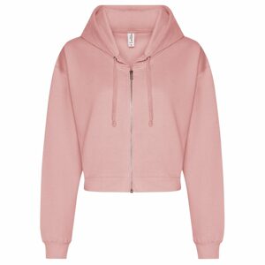 Just Hoods Női crop top pulóver Zoodie - Fáradt rózsaszín | XS