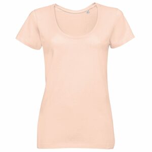 SOL'S Női mély kivágású Metropolitan póló - Krémes rózsaszín | S