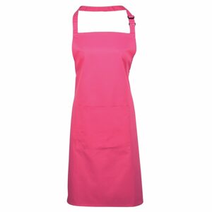 Premier Workwear Kantáros konyhai kötény zsebbel - Hot pink