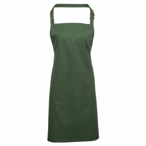 Premier Workwear Kantáros konyhai kötény zsebbel - Mohás zöld