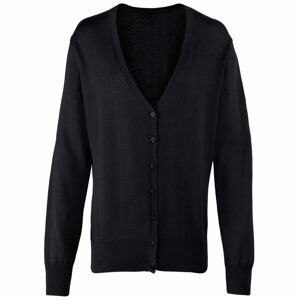 Premier Workwear Gombos női kardigán - Fekete | XS