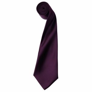 Premier Workwear Szatén nyakkendő - Padlizsánlila