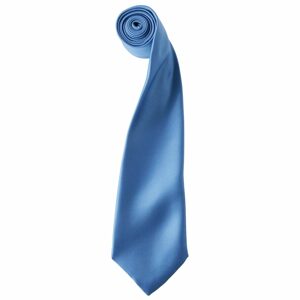 Premier Workwear Szatén nyakkendő - Közép kék