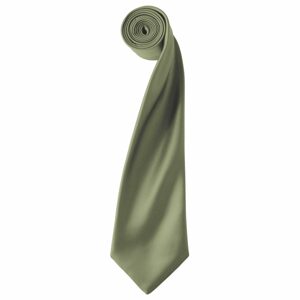 Premier Workwear Szatén nyakkendő - Olív