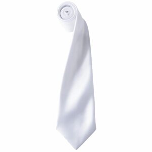 Premier Workwear Szatén nyakkendő - Fehér