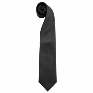 Premier Workwear Finom kötésű nyakkendő - Fekete