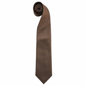 Premier Workwear Finom kötésű nyakkendő - Barna