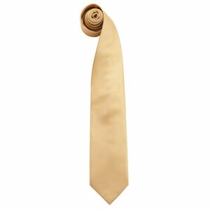 Premier Workwear Finom kötésű nyakkendő - Arany