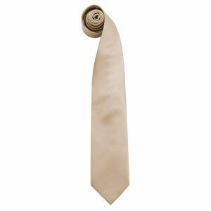 Premier Workwear Finom kötésű nyakkendő - Bézs
