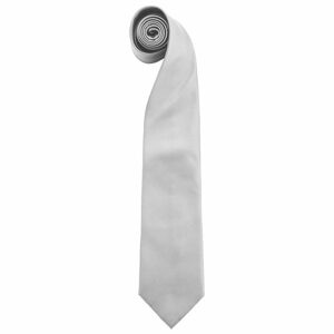 Premier Workwear Finom kötésű nyakkendő - Világos szürke