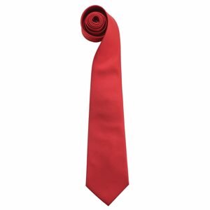 Premier Workwear Finom kötésű nyakkendő - Piros