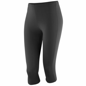 SPIRO Női sport capri leggings Impact Softex - Fekete | XXS