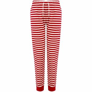 SF (Skinnifit) Mintás női pizsamanadrág - Piros / fehér | S