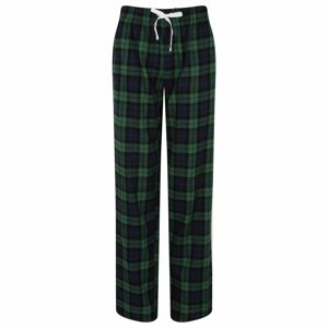 SF (Skinnifit) Női flanel pizsamanadrág - Sötétkék / zöld | XXS